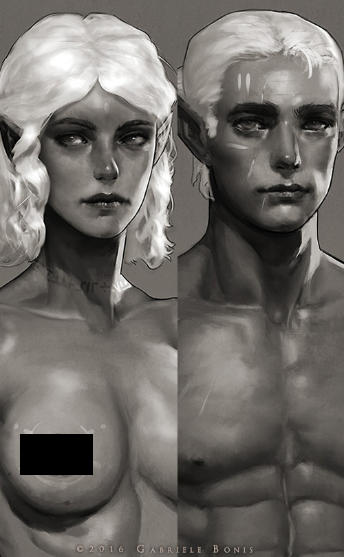 Ancients - physiognomy (2016) Study of a fantasy race
